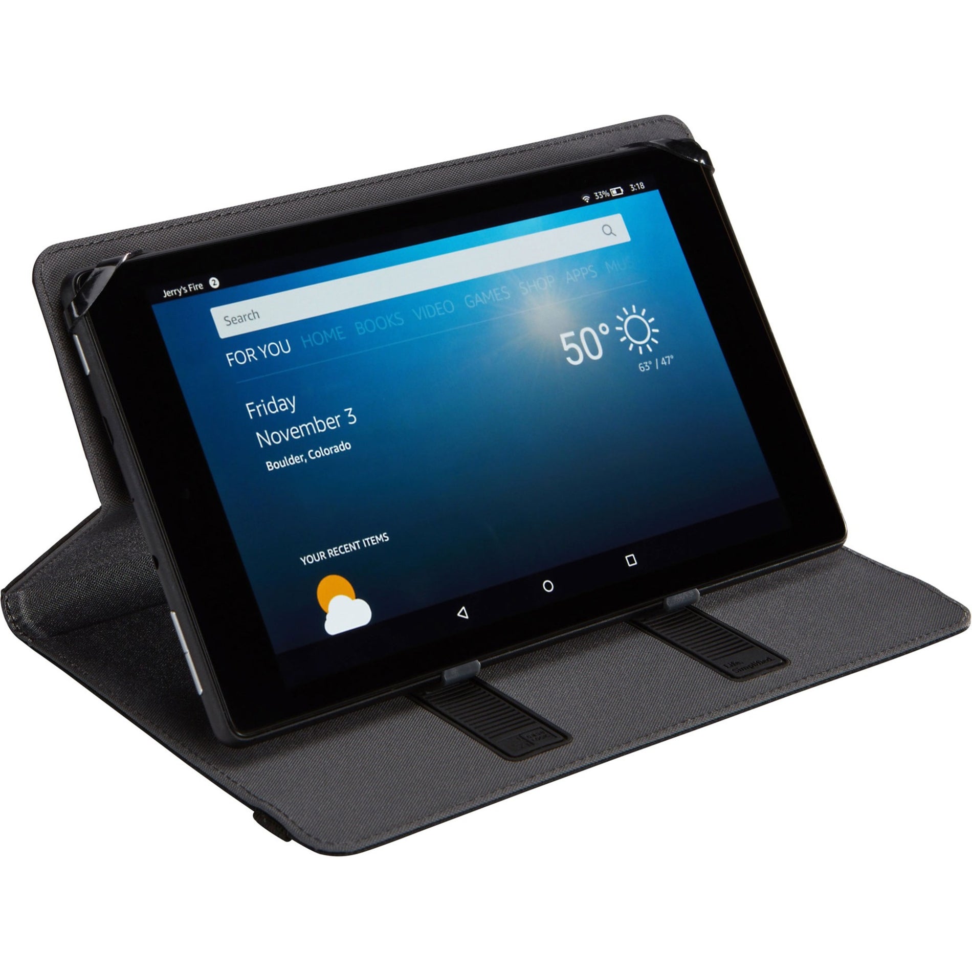 Case Logic 3203704 SureFit Universal Tablet Folio - 8", Carrying Case for Tablet, Adjustable, Black