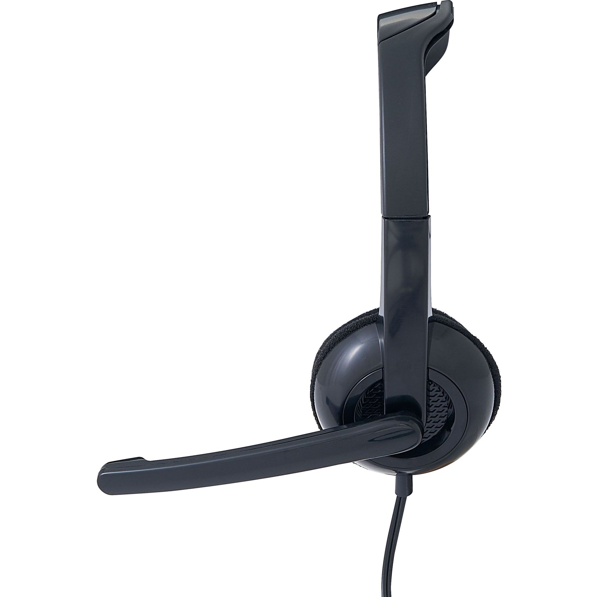 Verbatim 70721 Stereo Headset with Microphone, Adjustable Headband, Rotating Microphone, Plug and Play, Comfortable, Ergonomic Design