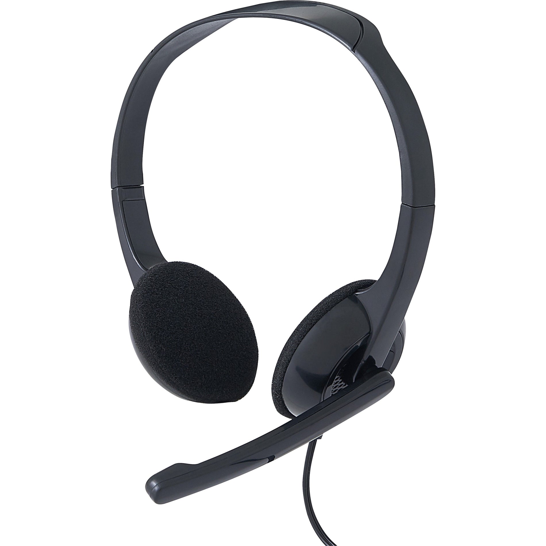 Verbatim 70721 Stereo Headset with Microphone, Adjustable Headband, Rotating Microphone, Plug and Play, Comfortable, Ergonomic Design