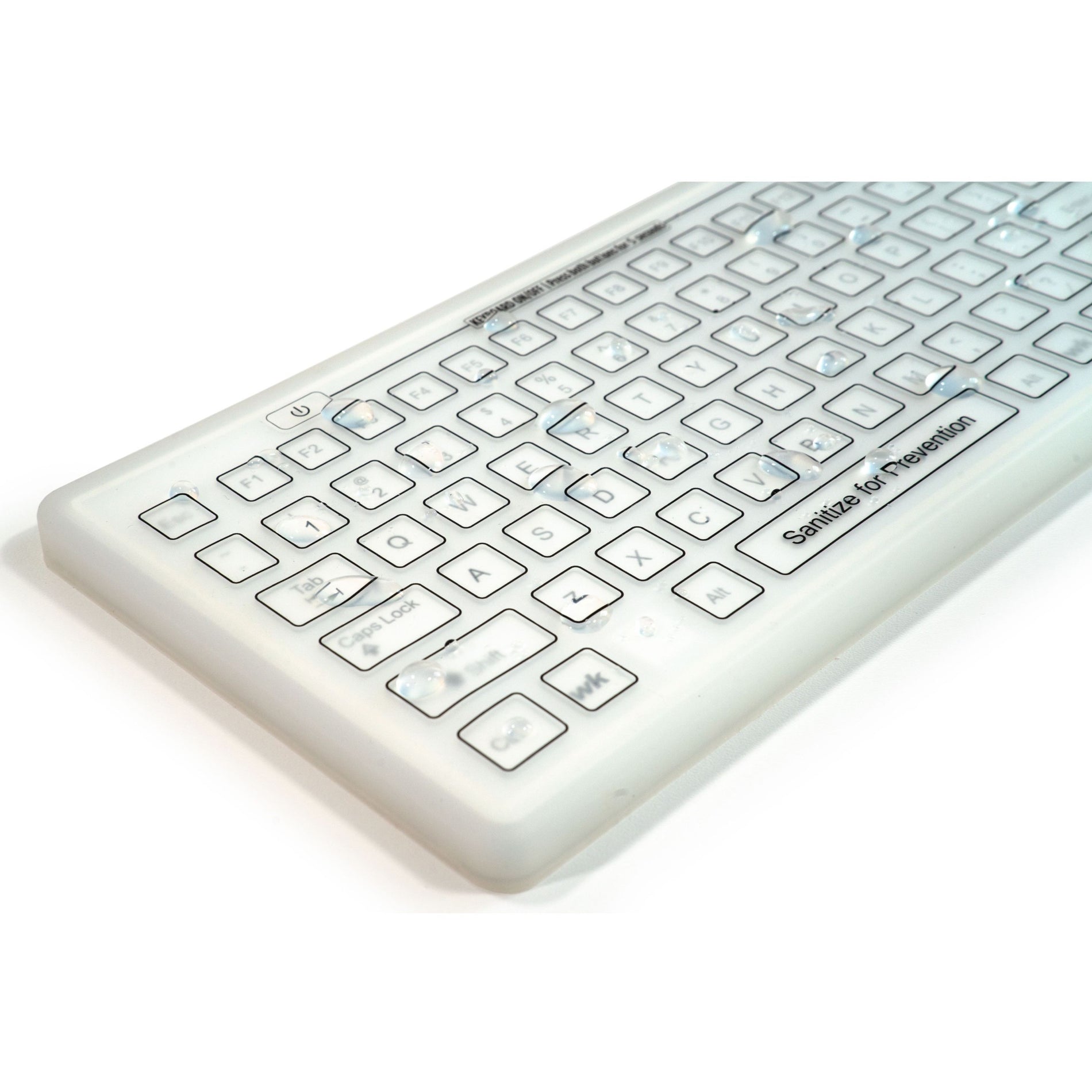 SaniType KBSTRC106SC-W "Swipe Clean" Smooth Surface Washable Keyboard, Hygienic and Sanitary Typing