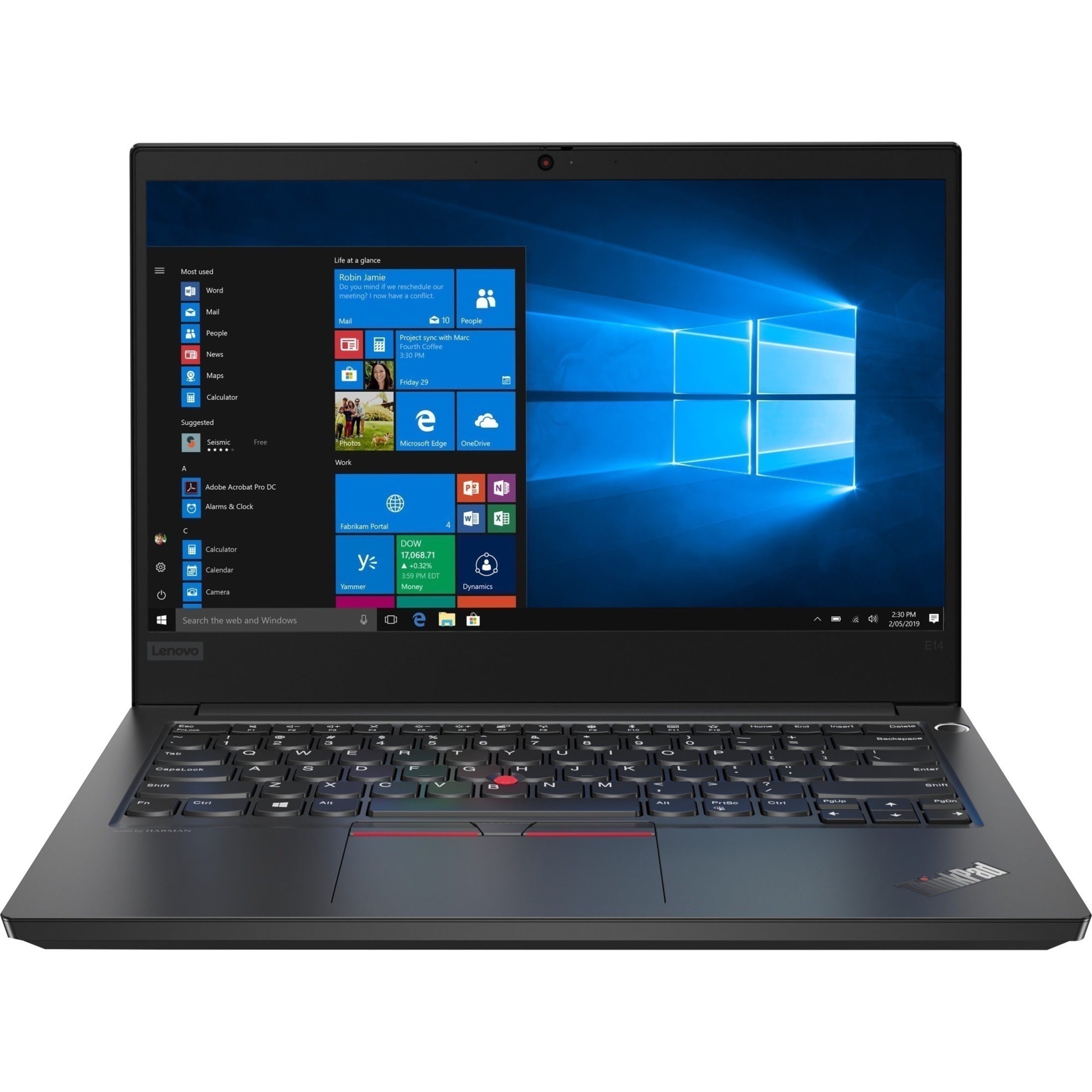 Lenovo 20TA00A4US ThinkPad E14 Gen 2 Notebook, Core i5, 8GB RAM, 256GB SSD, Windows 10 Pro