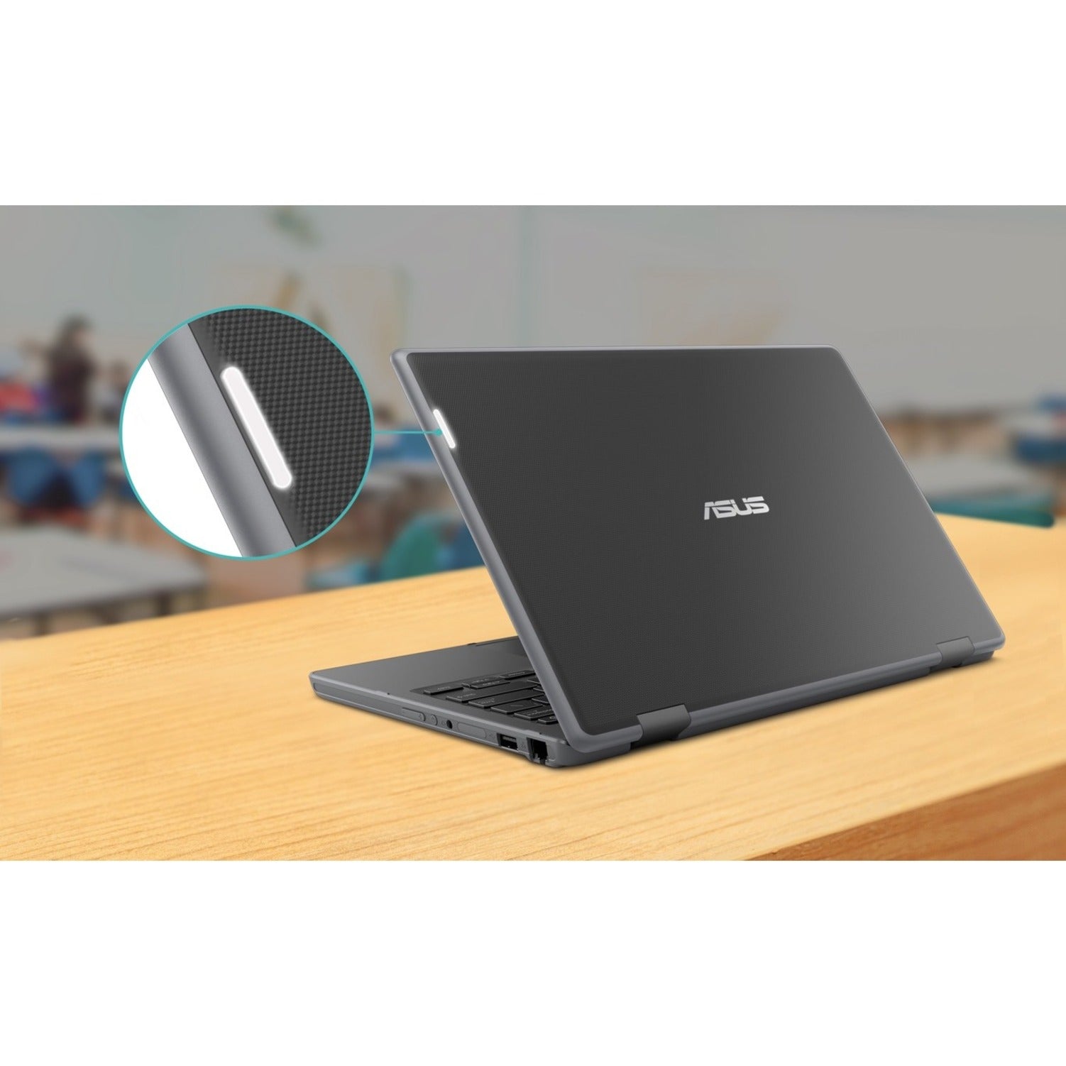 Asus BR1100CKA-YS02 BR1100C Rugged Notebook, 11.6" HD, Intel Celeron N4500, 4GB RAM, 64GB Flash Memory, Dark Gray