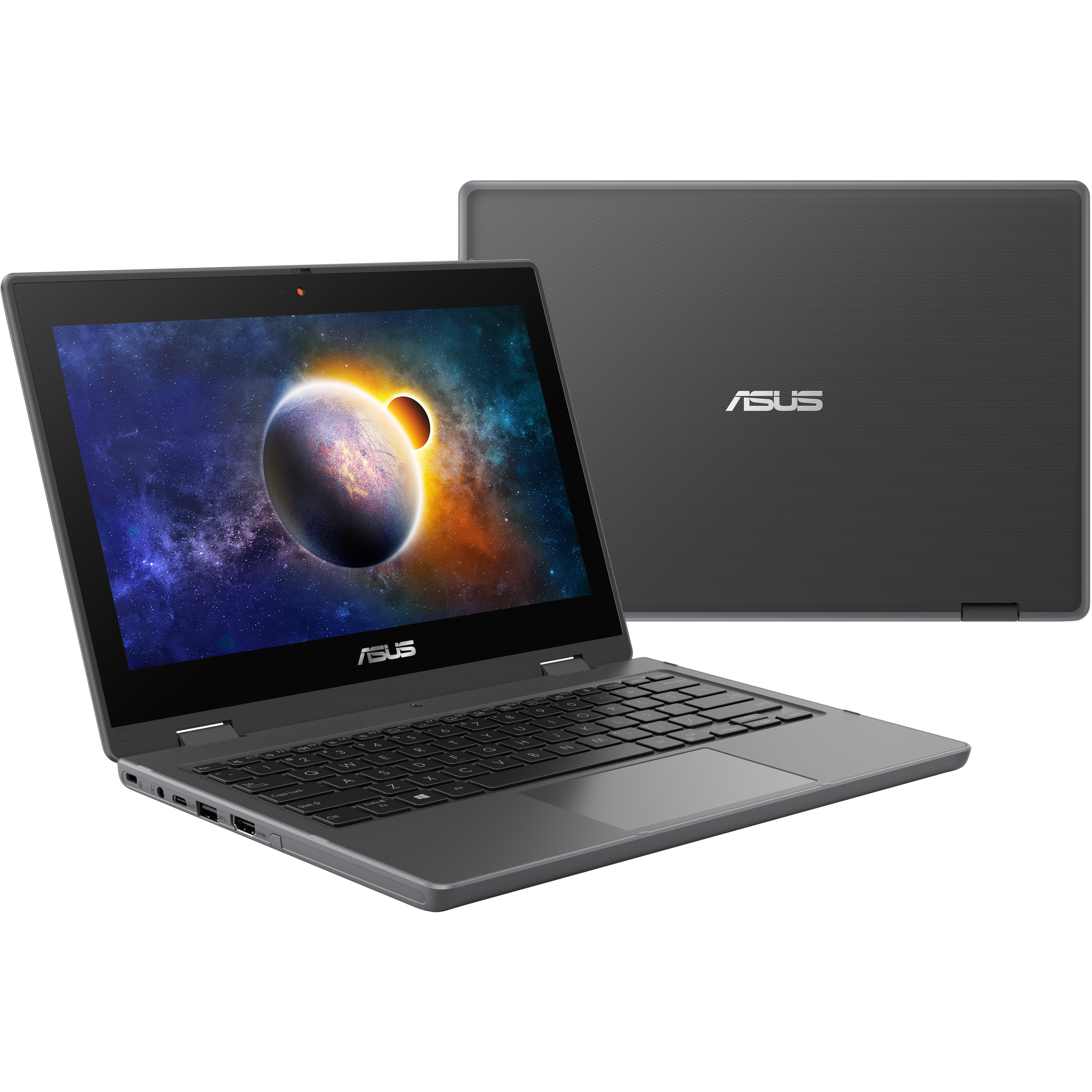 Asus BR1100F BR1100FKA-YS02T 11.6 Touchscreen Rugged Convertible 2 in 1 Notebook - Dark Gray