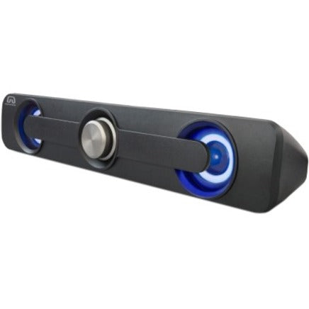 GamesterGear SY-SPK20234 Desktop USB Powered Mini Stereo Sound Bar Speaker, Plug and Play, Under Monitor Mount
