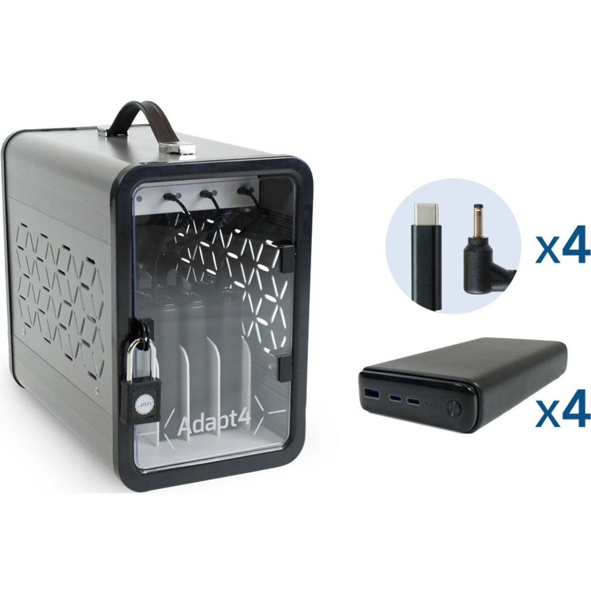 JAR Systems A4USBC2YPBC72 Adapt4 USB-C Charging Station Active Charge Upgrade with Acer Connectors, Chromebooks, Notebooks, Tablets