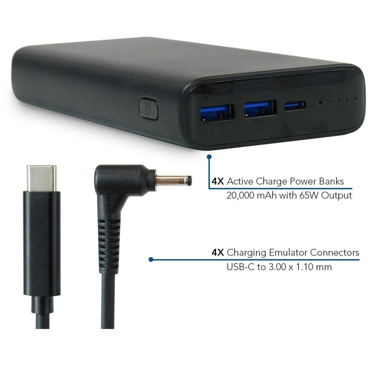 JAR Systems A4USBC2YPBC72 Adapt4 USB-C Charging Station Active Charge Upgrade with Acer Connectors, Chromebooks, Notebooks, Tablets