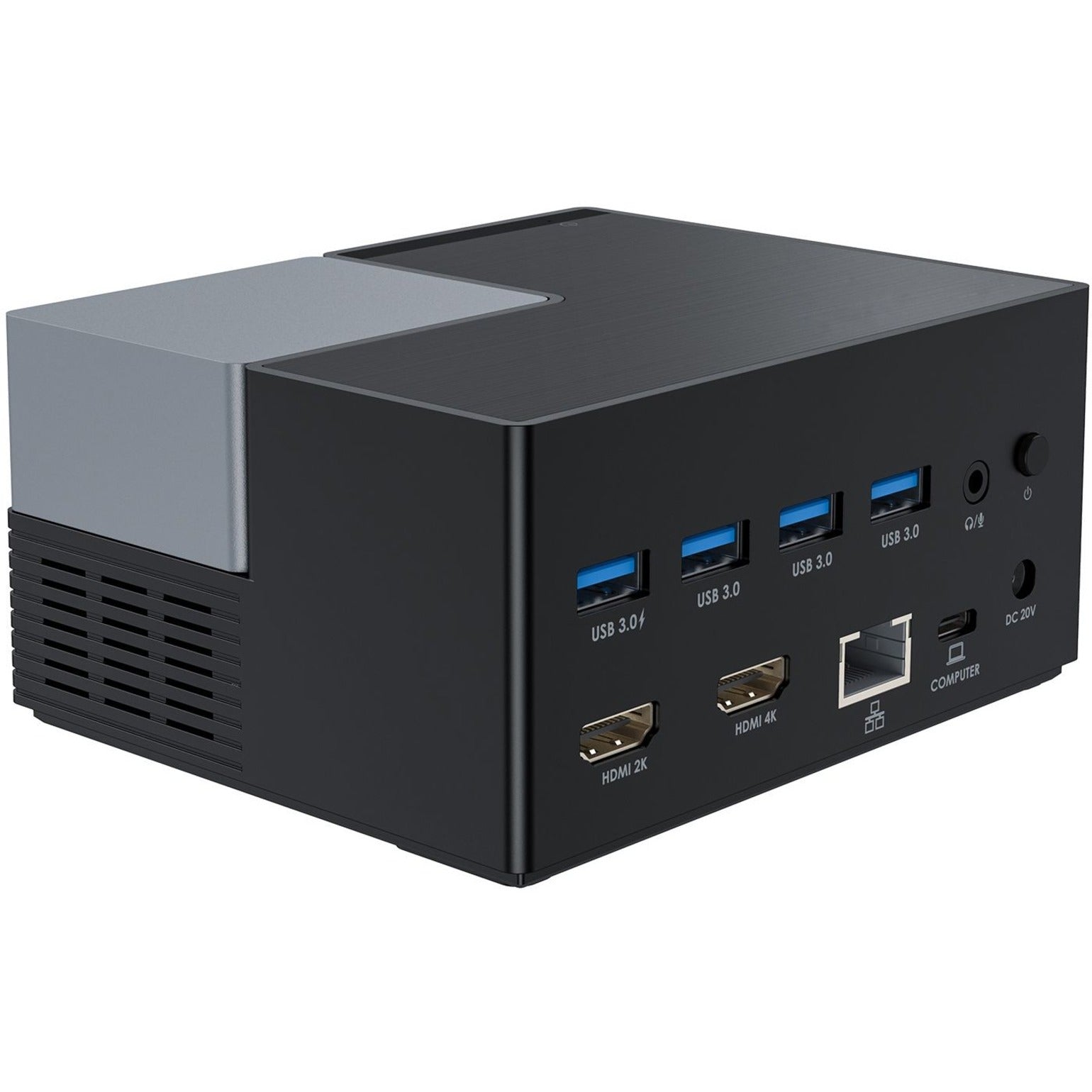 4XEM 4XUG76PD2 65W USB-C 4K Dual Display Universal Docking Station with Power Delivery, HDMI, USB Type-C, USB 3.0, RJ-45, Headphone/Microphone Combo Port