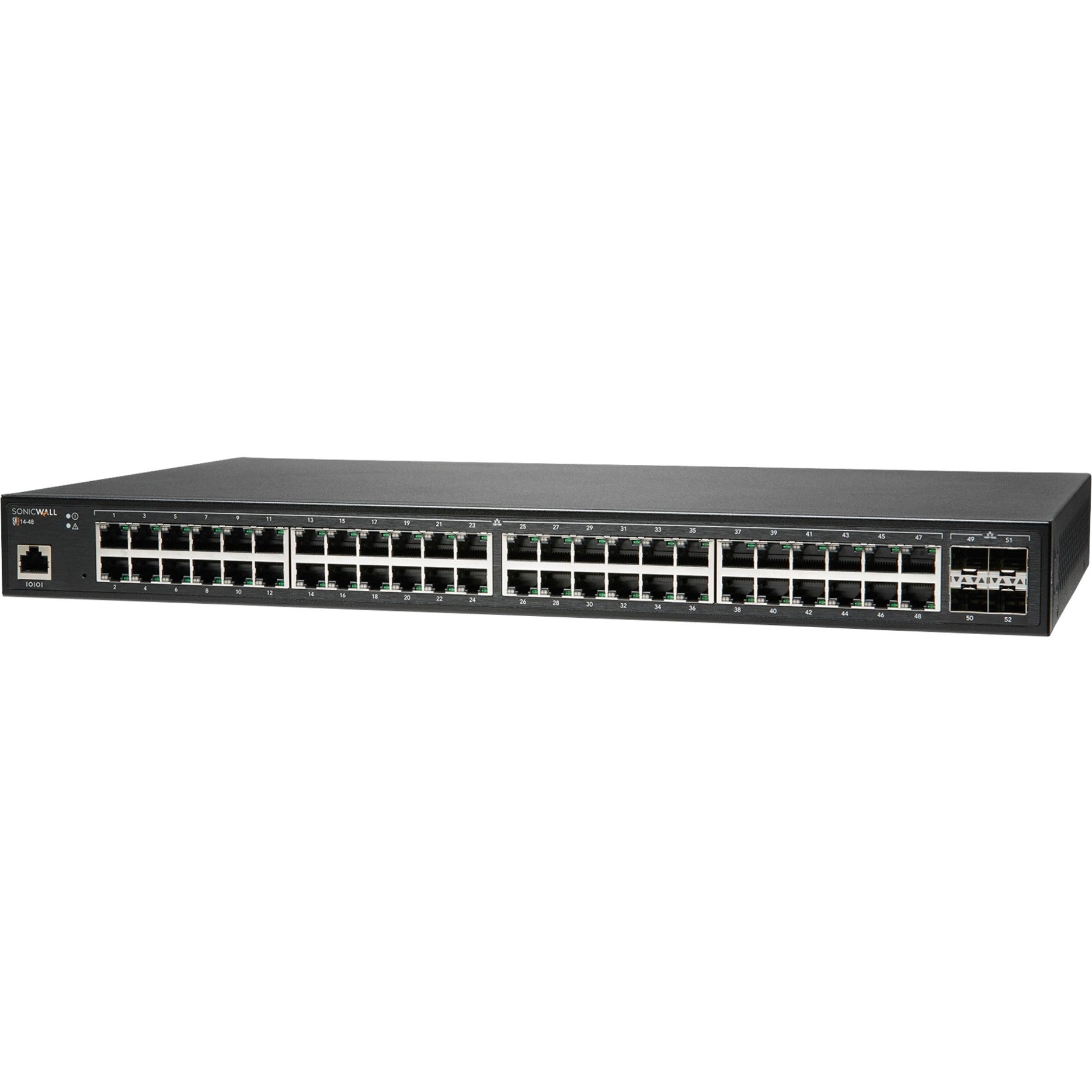 SonicWall 02-SSC-8380 SWS14-48 Switch with 1Year Support, 52 Network Ports, 10GBase-X, Gigabit Ethernet