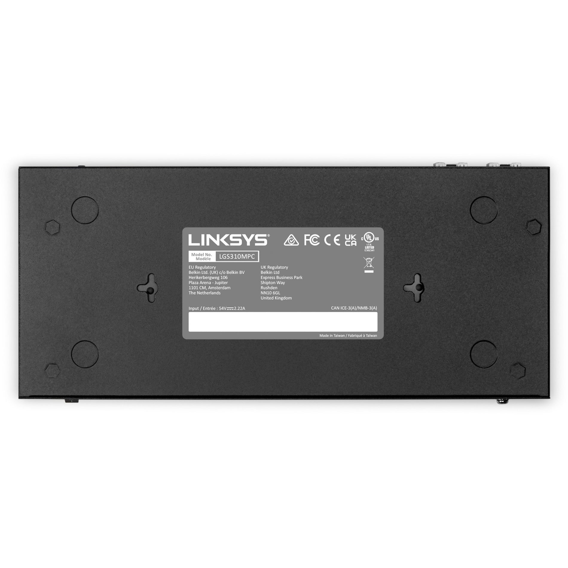 Linksys LGS310MPC 8-Port Managed Gigabit PoE+ Switch with 2 1G SFP Uplinks, TAA Compliant, 110W PoE Budget
