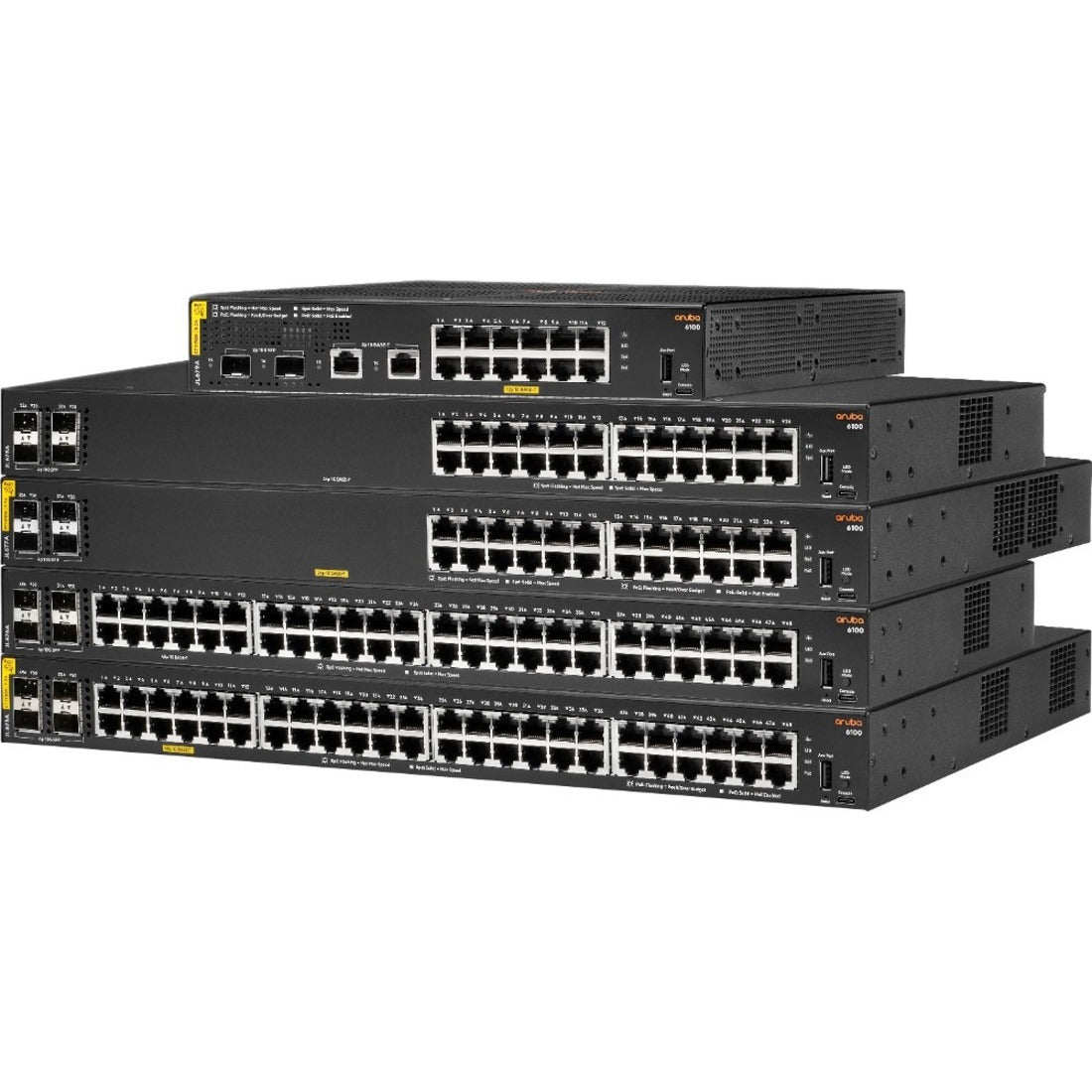 Aruba 6100 24G 4SFP+ Switch, Gigabit Ethernet Network, 10 Gigabit Ethernet, 24 Ports