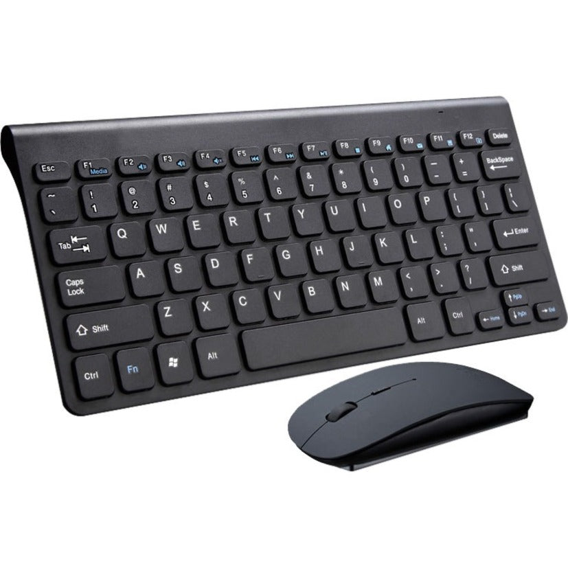 NETPATIBLES - IMSOURCING KMC-SFF-DON-01B-NP Small Form Factor Keyboard/Mouse Combo without Number Pad - Black, Lightweight, Wireless