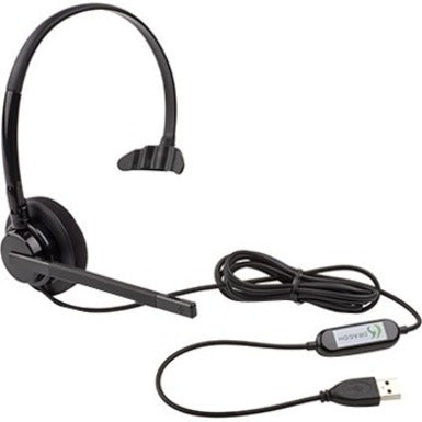 Nuance HS-GEN-25-B Dragon 15.0 USB Standalone Headset, Monaural Over-the-head, Noise Cancelling, PC Compatible