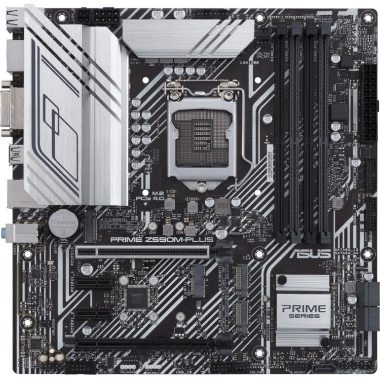 Asus Desktop Motherboard PRIME Z590M-PLUS Intel Z590 Chipset Socket LGA-1200 Intel Optane Memory Ready Micro ATX