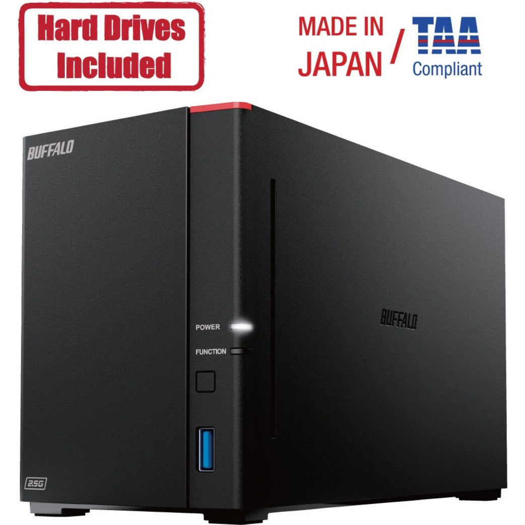 Buffalo LS720D0402B LinkStation SoHo 720DB 4TB Hard Drives Included (2 x 2TB, 2 Bay), 3 Year Warranty