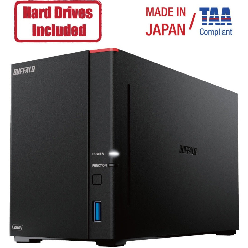 Buffalo LS720D0802 LinkStation 720D 8TB Hard Drives Included (2 x 4TB, 2 Bay), 2GB RAM, 2 Year Warranty