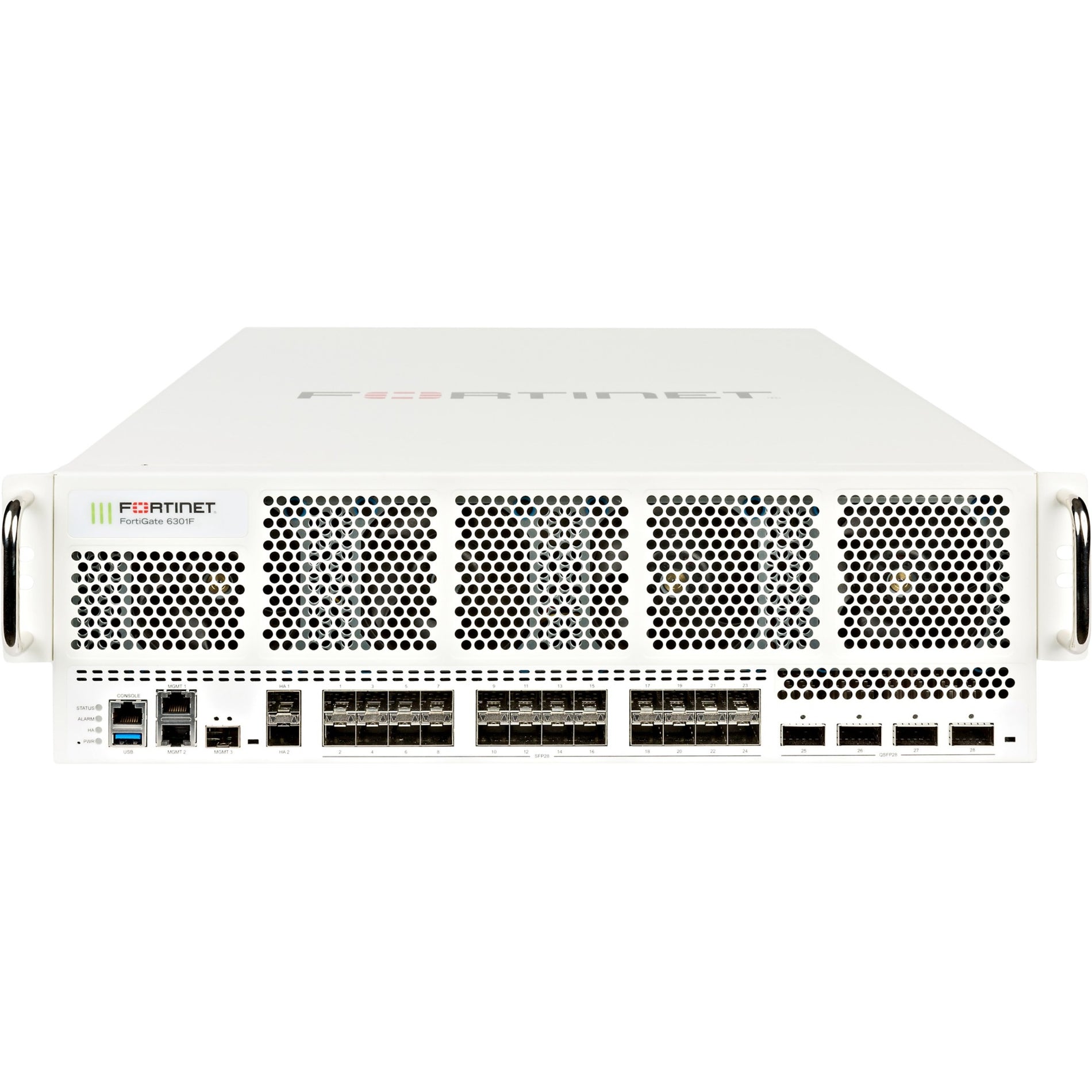 Fortinet FG-6301F-DC FortiGate Network Security/Firewall Appliance, 10GBase-X, 100 Gigabit Ethernet, 3U Rack-mountable