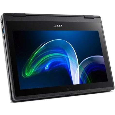 Acer NX.VQWAA.001 TravelMate Spin B3 TMB311R-32-C31R 2 in 1 Notebook, Windows 10 Pro, Intel Celeron N5100 Processor, 4GB RAM, 128GB Flash Memory, 11.6" HD Touchscreen, Shale Black
