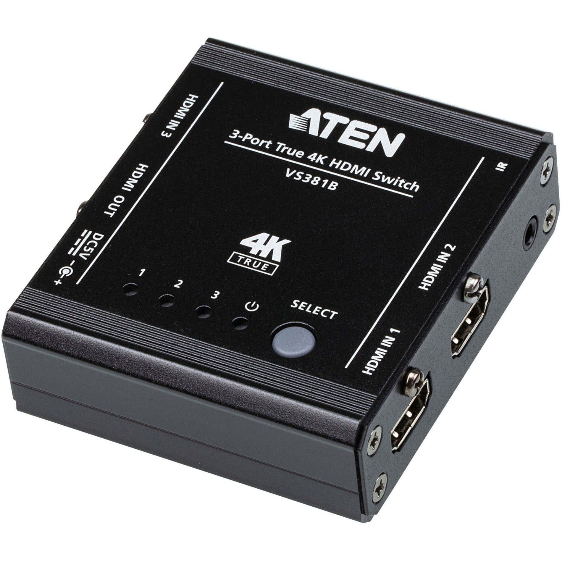 ATEN VS381B 3-Port True 4K HDMI Switch, Ultra HD Video Switchbox for Easy Display Connectivity