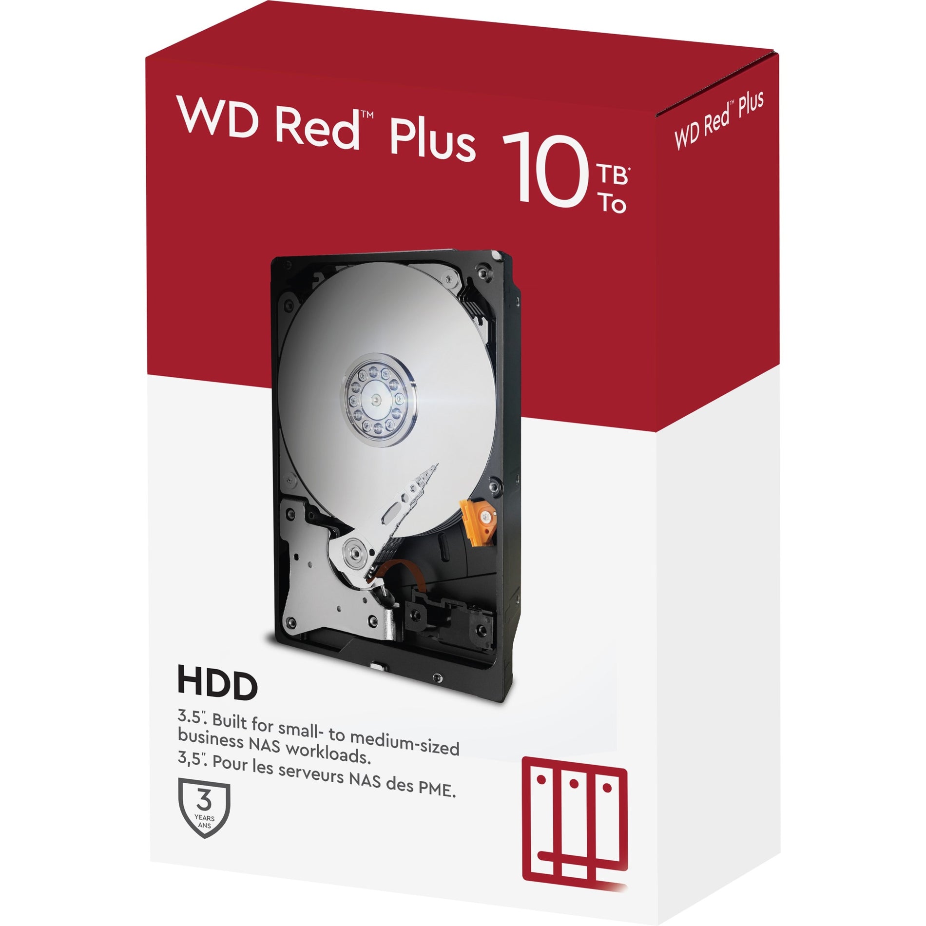 Western Digital WD101EFBX Red Plus 10TB NAS Hard Drive, 256MB Buffer, 7200 RPM