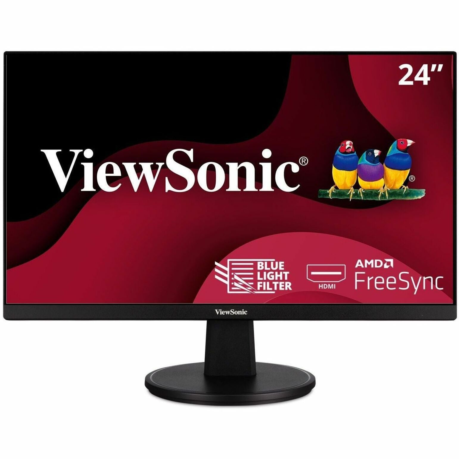ViewSonic VA2447-MH 24 MVA Monitor with HDMI and VGA, Full HD, 1920 x 1080 Resolution