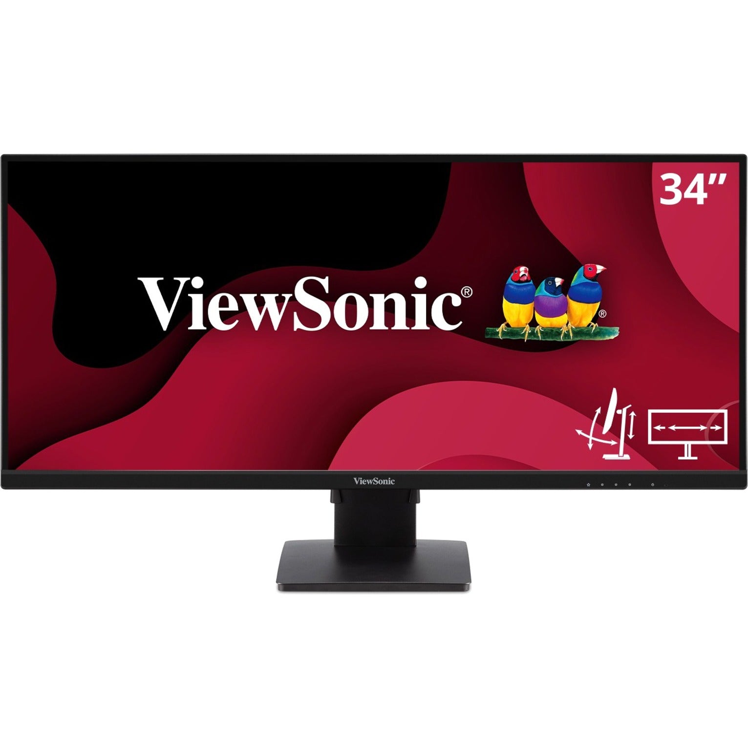 ViewSonic VA3456-MHDJ 34 IPS UltraWide Monitor, 3440x1440 Resolution, HDMI & VGA