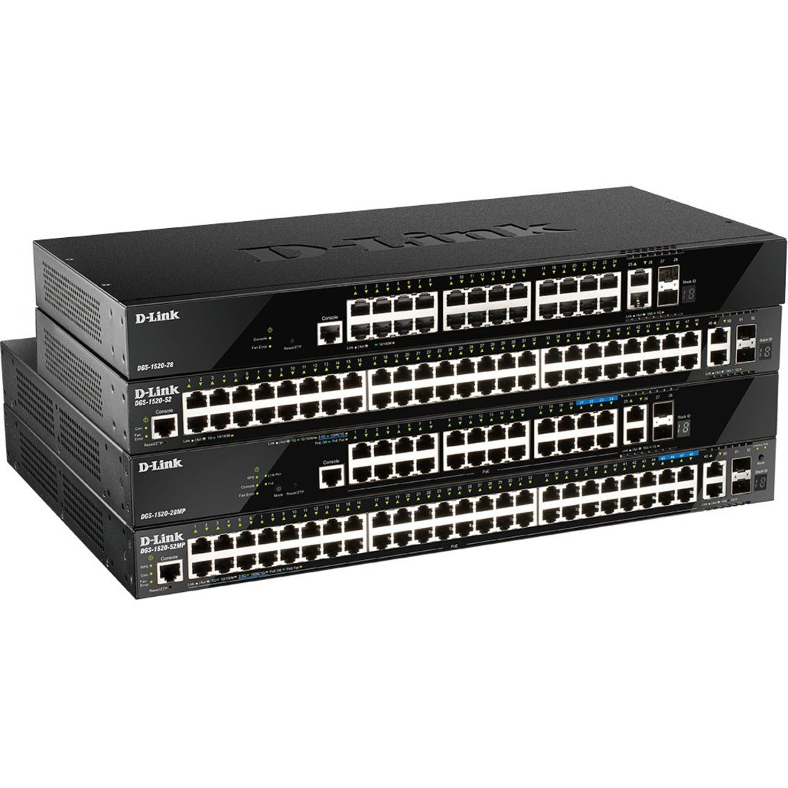 D-Link DGS-1520-28 Layer 3 Switch, 24 x Gigabit Ethernet Network, 2 x 10 Gigabit Ethernet Expansion Slot, 2 x 10 Gigabit Ethernet Network