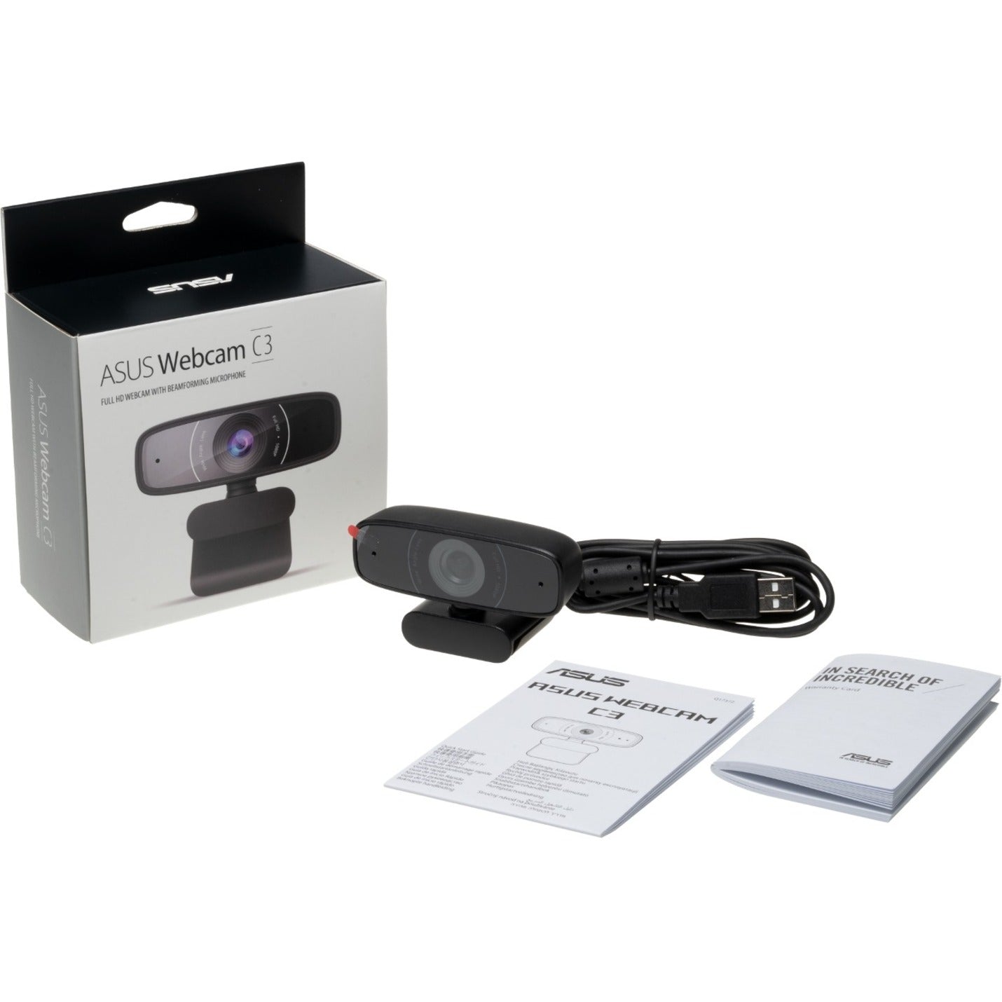 Asus ASUS WEBCAM C3 Webcam, 2 Megapixel, 30 fps, USB Type A