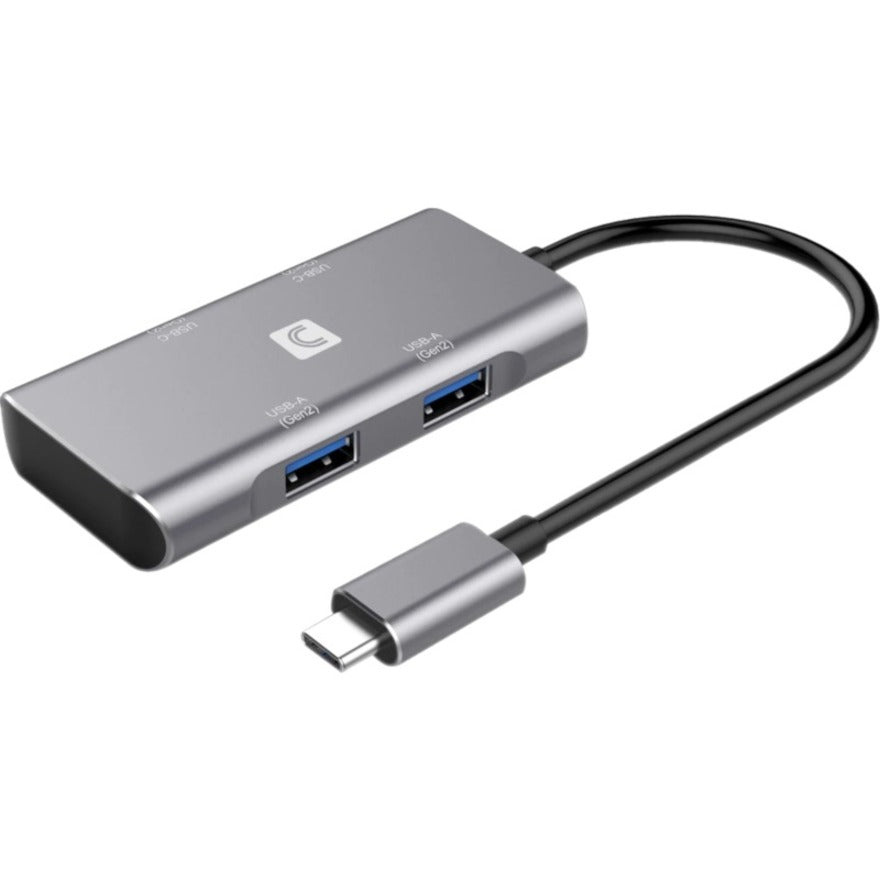 Comprehensive VHUB-USBC2A2C VersaHub USB Hub, 4 USB 3.2 Ports, Metallic Gray
