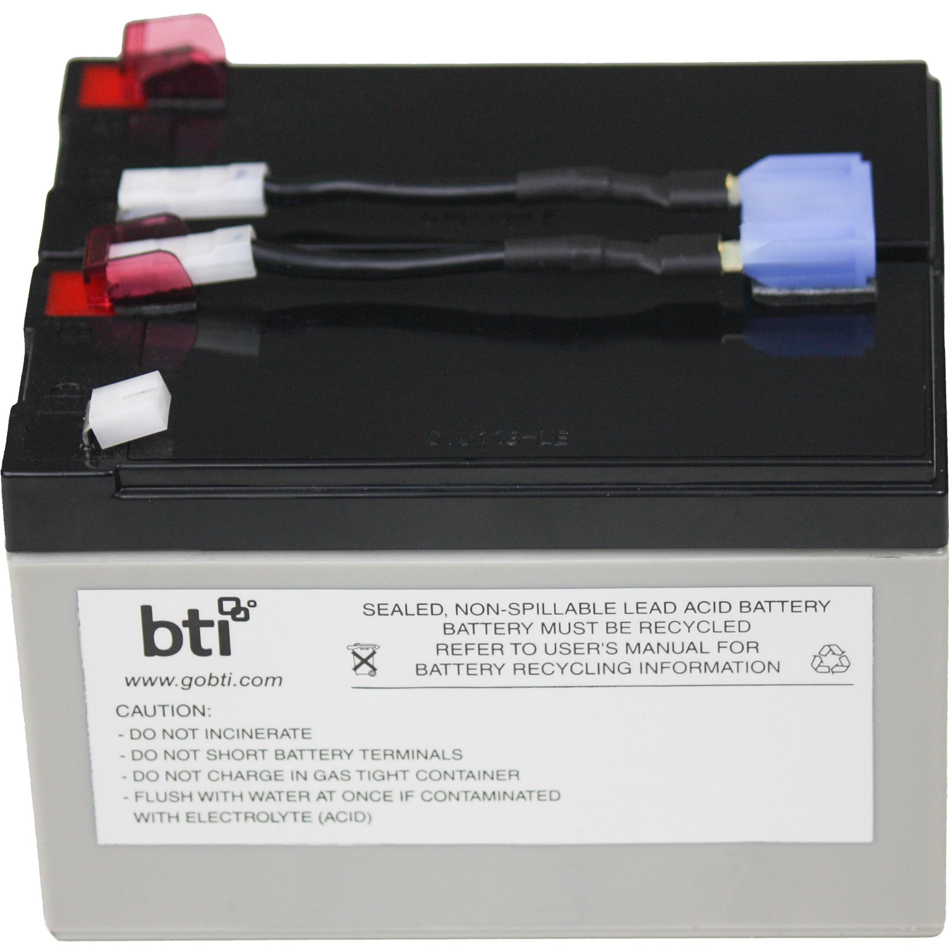 BTI APCRBC142-SLA142 UPS Battery Pack, 12V DC, Lead Acid, Spill Proof