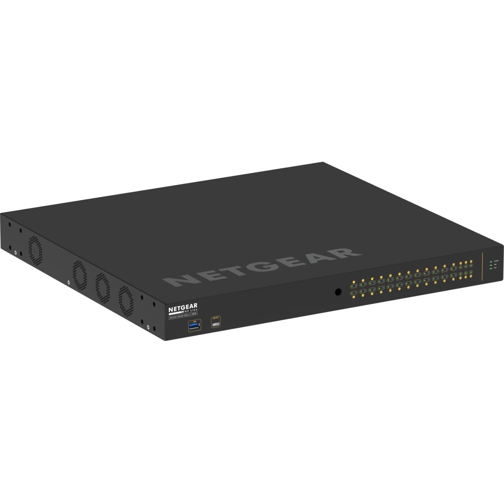 Netgear GSM4230UP-100NAS M4250-26G4F-PoE++ AV Line Managed Switch, 24 Port Gigabit Ethernet with 4 SFP Slots, 1440W PoE Budget