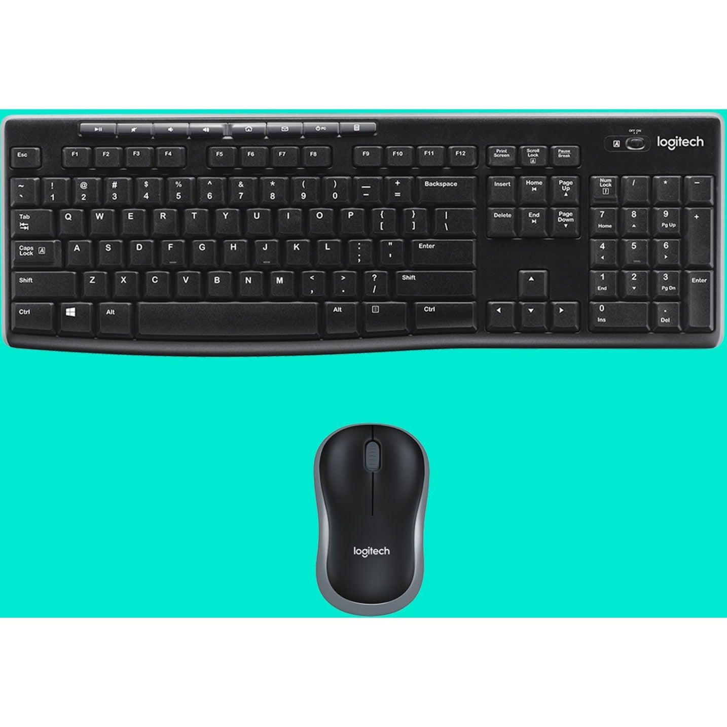Logitech 920-010025 MK270 Wireless Keyboard And Mouse Combo, Full-size Keyboard, Spill Resistant, Volume Control, Multimedia