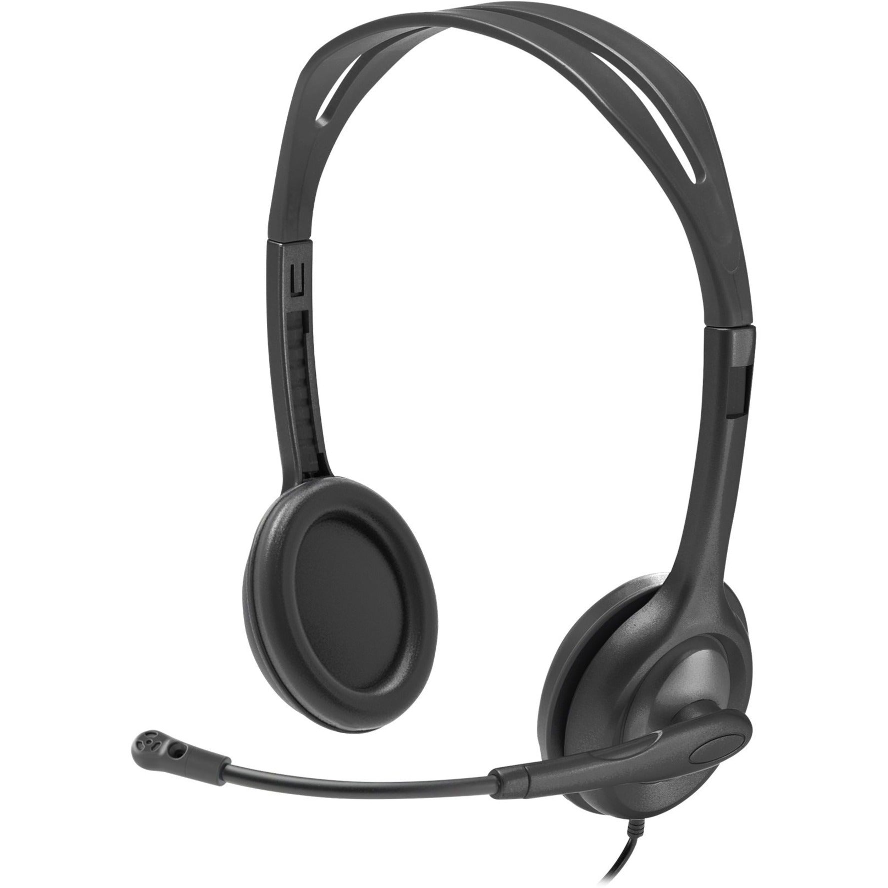 Logitech 981-000999 H111 Stero Headset, Adjustable Headband, Lightweight, Noise Reduction