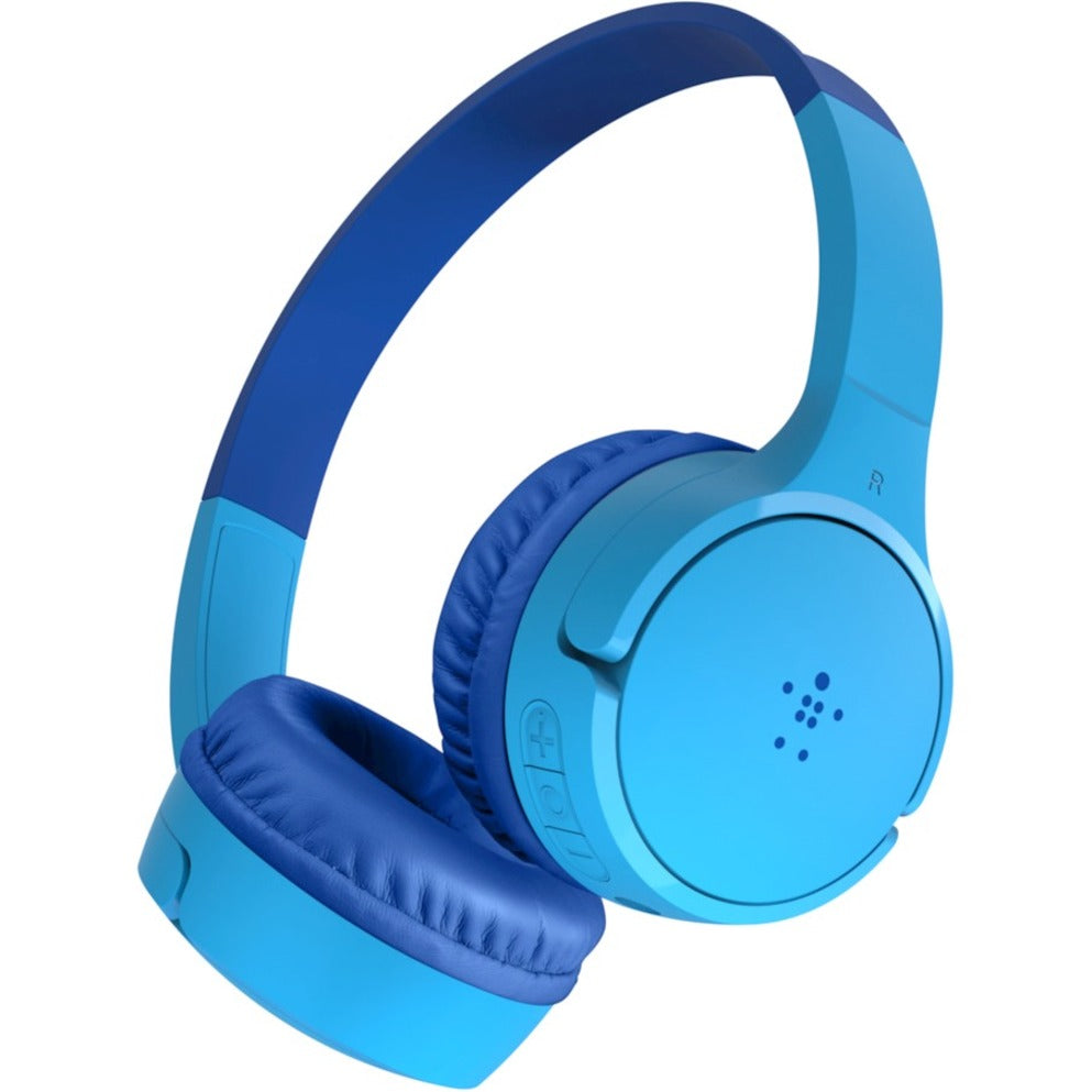 Belkin AUD001BTBLCS SOUNDFORM Mini Headset, Wireless Bluetooth 5.0 Stereo Over-the-ear Headphones, Blue