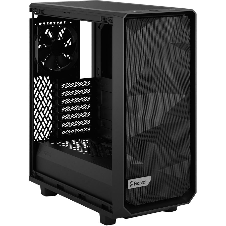 Fractal Design FD-C-MES2C-01 Meshify 2 Compact Black Solid Computer Case, Mid-tower, Steel Mesh, 3 Fans Installed