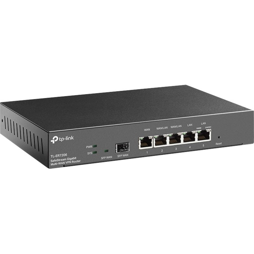 TP-Link TL-ER7206 SafeStream Gigabit Multi-WAN VPN Router, 6 Ports, Lifetime Warranty