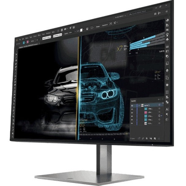 HP Z27u G3 27" QHD LCD Monitor, 350 Nit Brightness, 2560 x 1440 Resolution, 1,000:1 Contrast Ratio