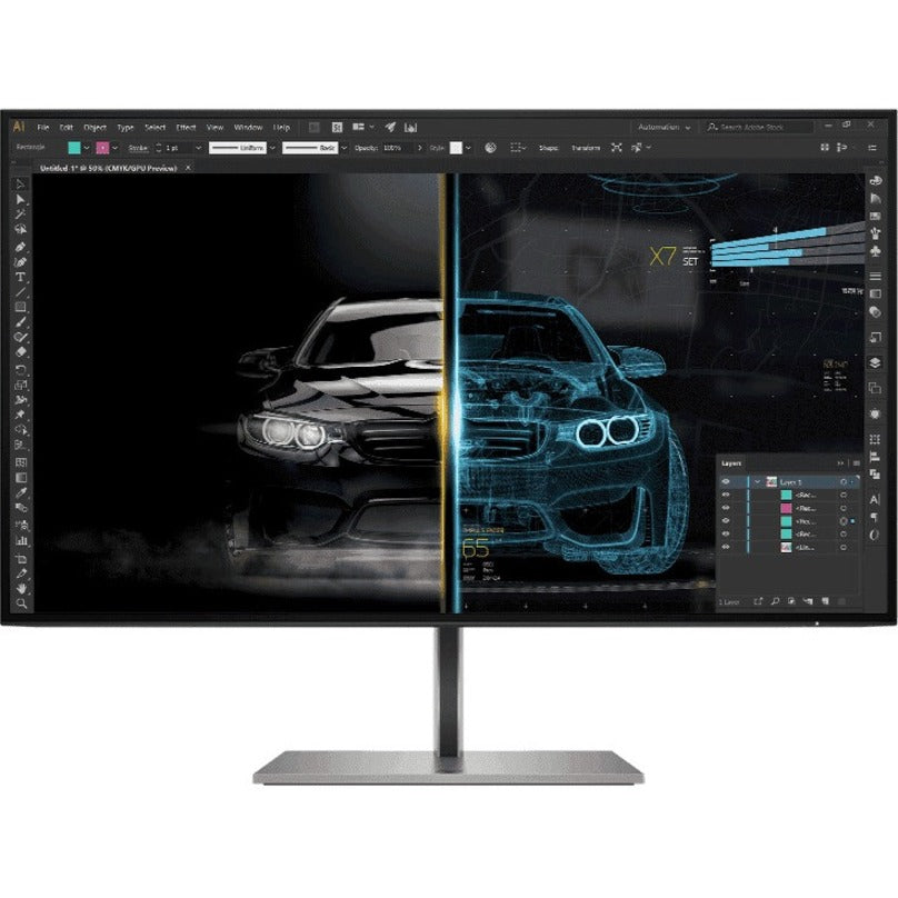 HP Z27u G3 27" QHD LCD Monitor, 350 Nit Brightness, 2560 x 1440 Resolution, 1,000:1 Contrast Ratio