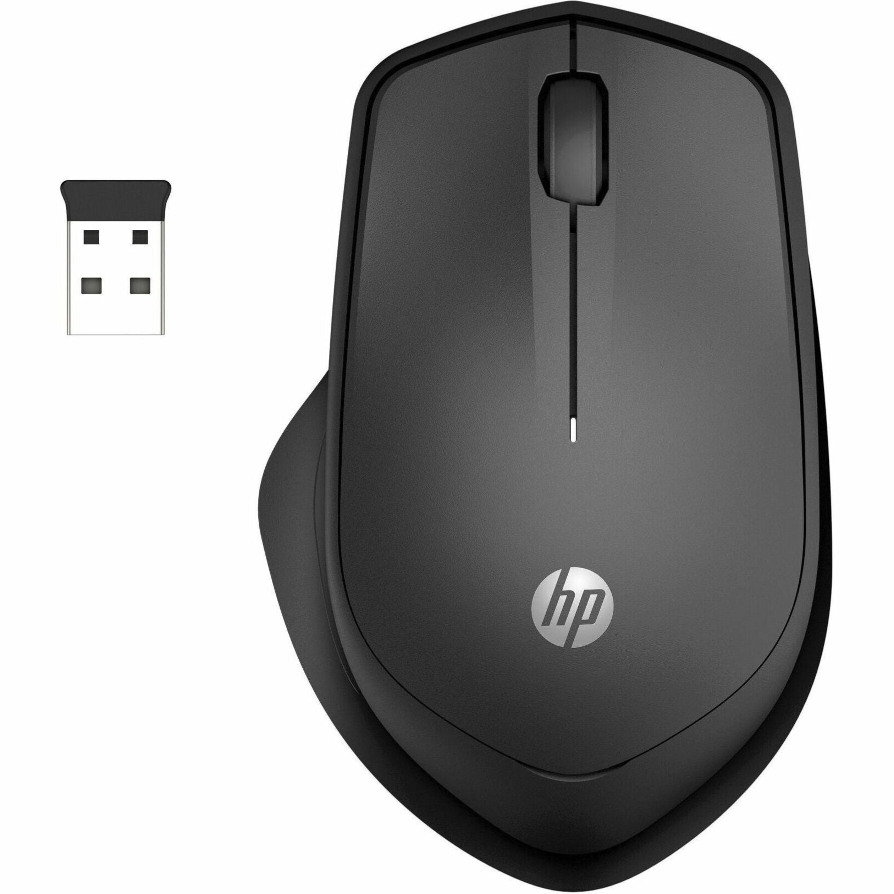 HP 19U64AA#ABL 280 Silent Wireless Mouse, 2.4 GHz Radio Frequency, 1200 dpi, USB Type A