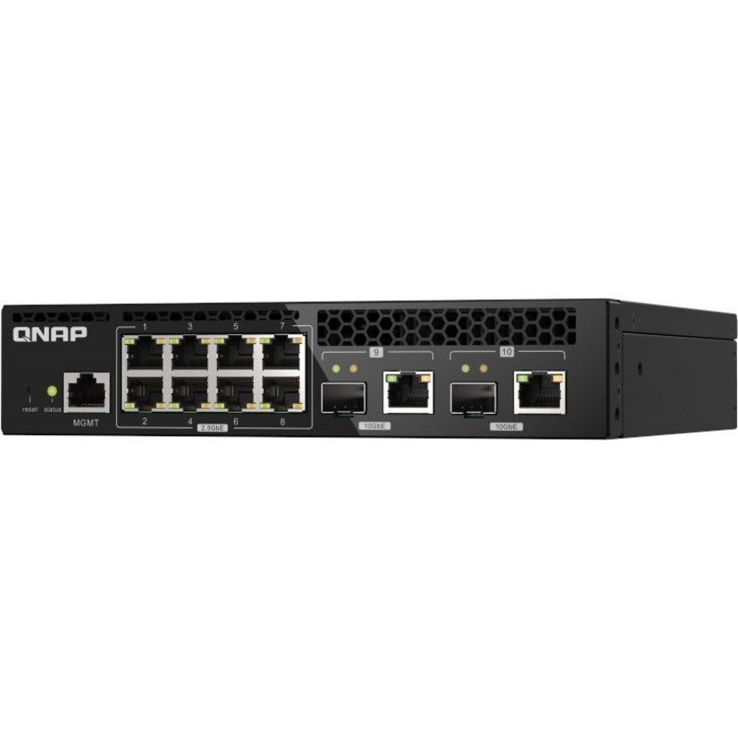 QNAP QSW-M2108R-2C-US QSW-M2108R-2C Ethernet Switch, 10GBase-X, 2.5GBase-T, 10 Gigabit Ethernet, 2.5 Gigabit Ethernet