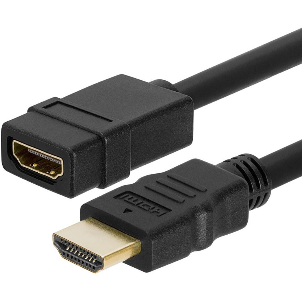 4XEM 4XHDMIEXT6 HDMI 4K/2K Extension Cable Male/Female 6ft, Shielded, Gold-Plated Connectors, Black