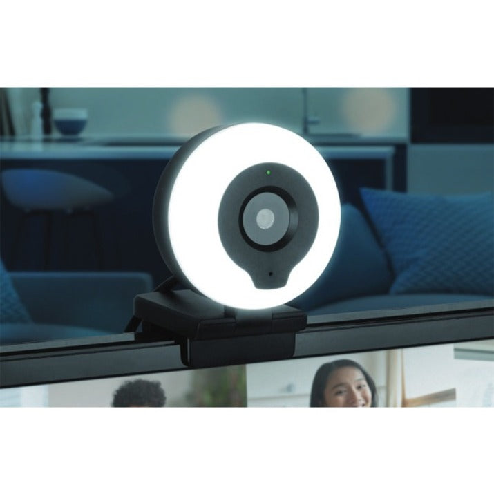 Aluratek AWCL2KFR LIVE 2K HD Ring Light Webcam with Tripod, 5 Megapixel, 30 fps, USB 2.0 Type A