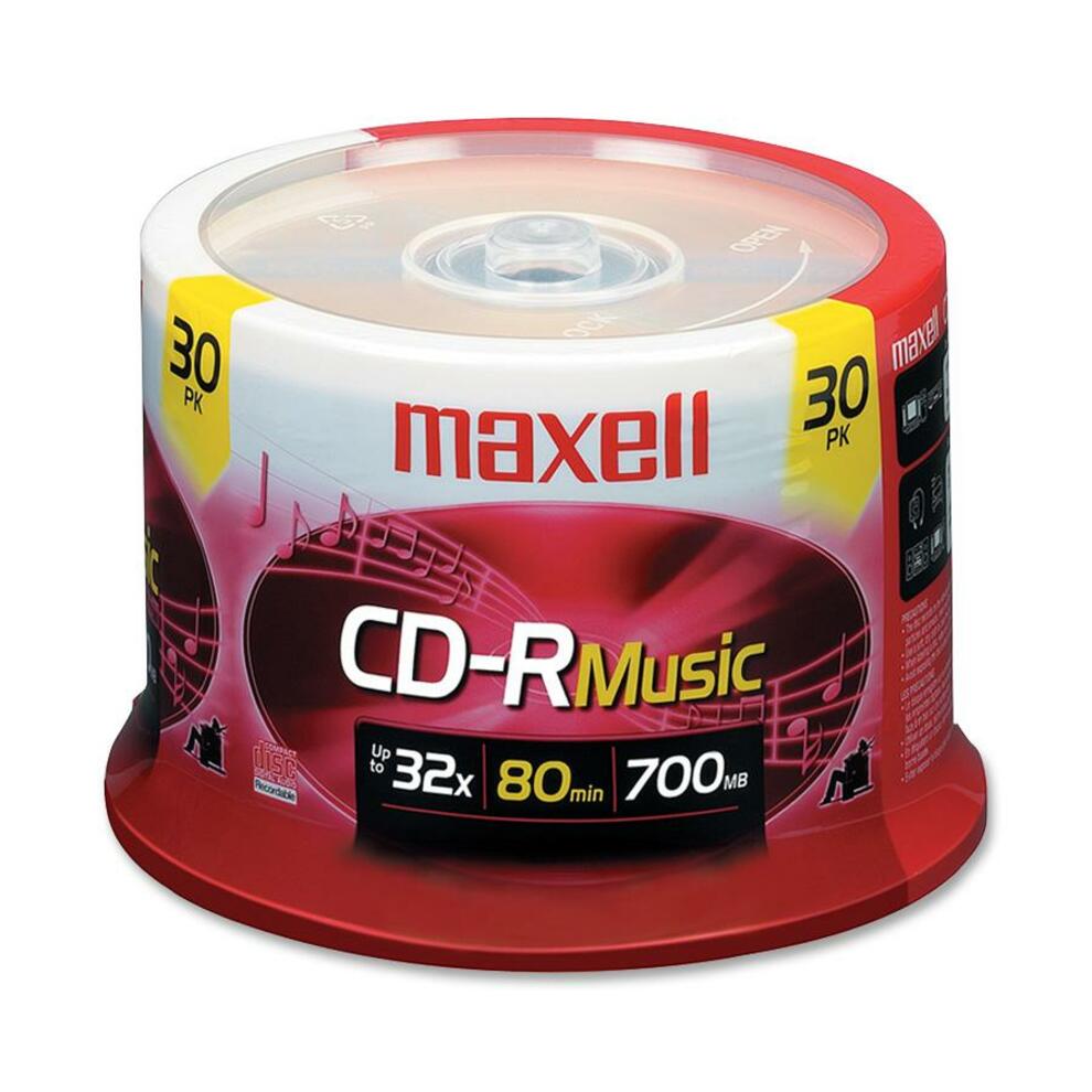 Maxell 625335 32x CD-R Digital Audio Media, 700MB/80 Minute, 30/PK