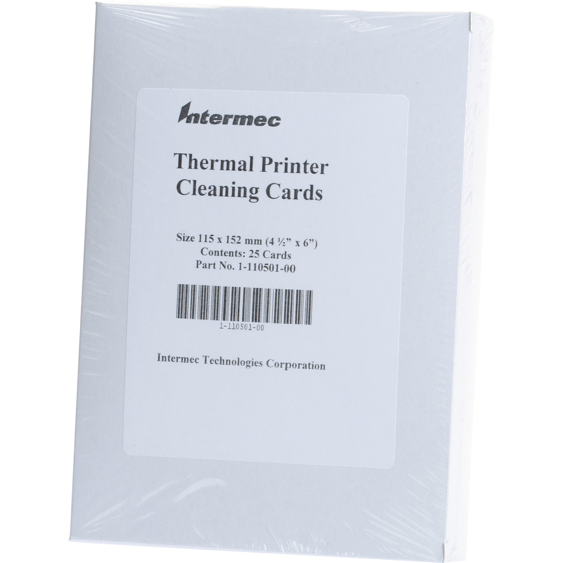 Intermec 1-110501-00 Cleaning Card, 25 / Pack - Keep Your Label Printers Clean and Efficient