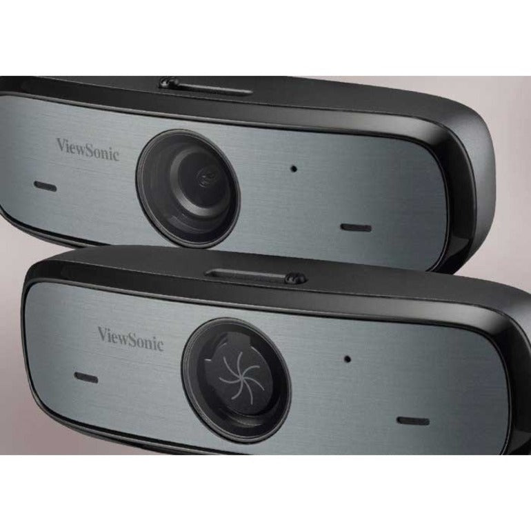 ViewSonic VB-CAM-002 Video Conferencing Camera, 1080P USB Webcam 3-in-1 Bracket, Black/Silver