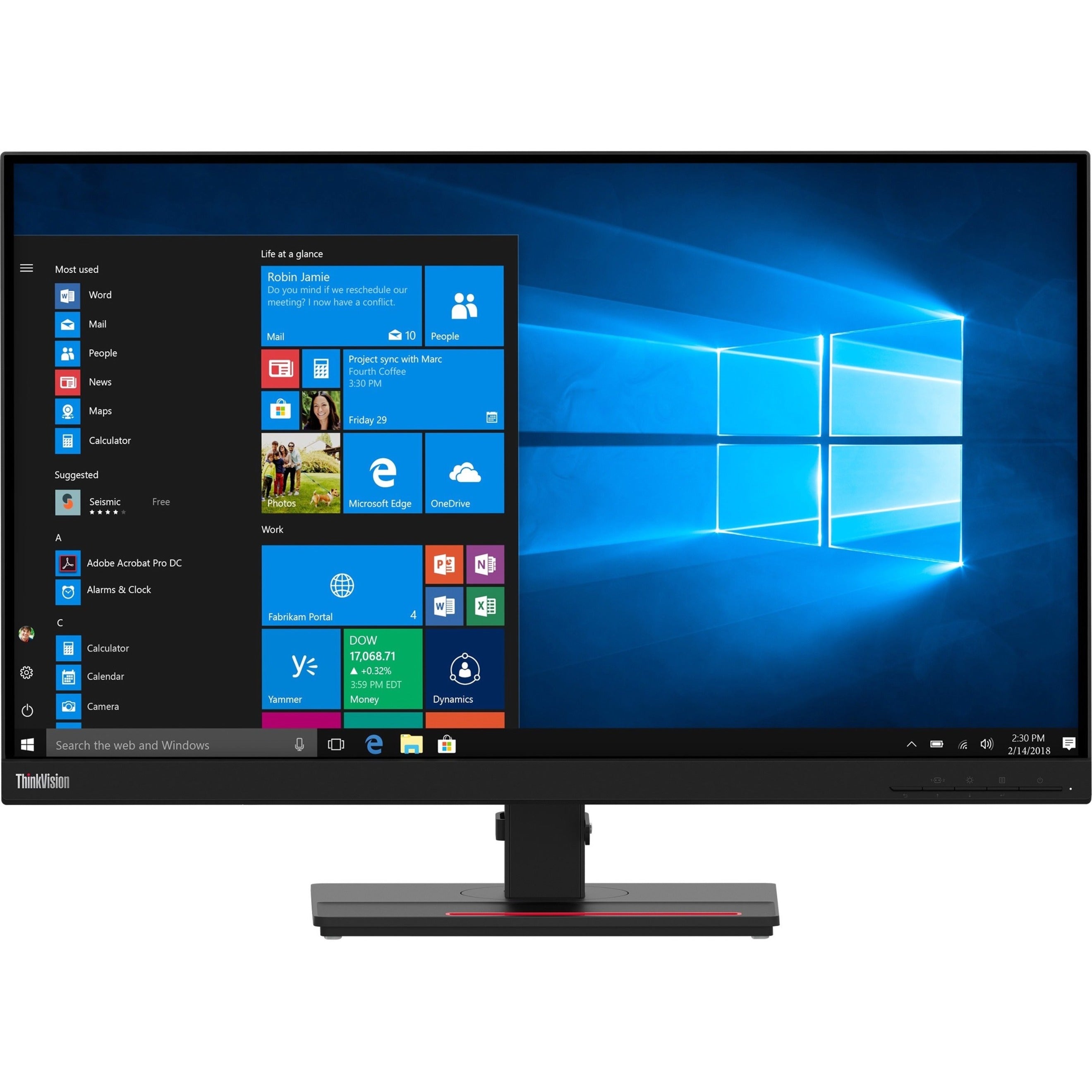 Lenovo ThinkVision T27h-2L Widescreen LCD Monitor - 27 inch, HDMI [Discontinued]
