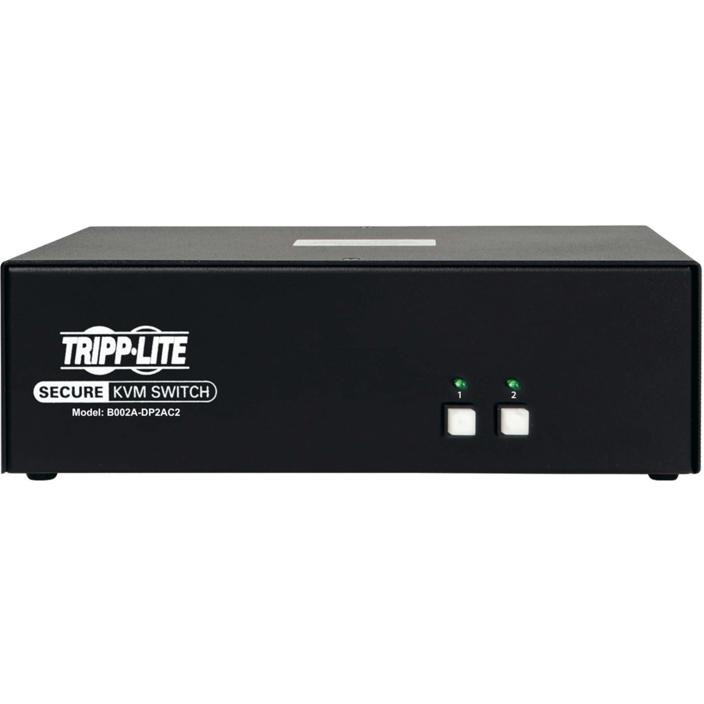 Tripp Lite B002A-DP2AC2 2-Port NIAP PP3.0-Certified DisplayPort KVM Switch, 3840 x 2160 Resolution, 3 Year Warranty, TAA Compliant