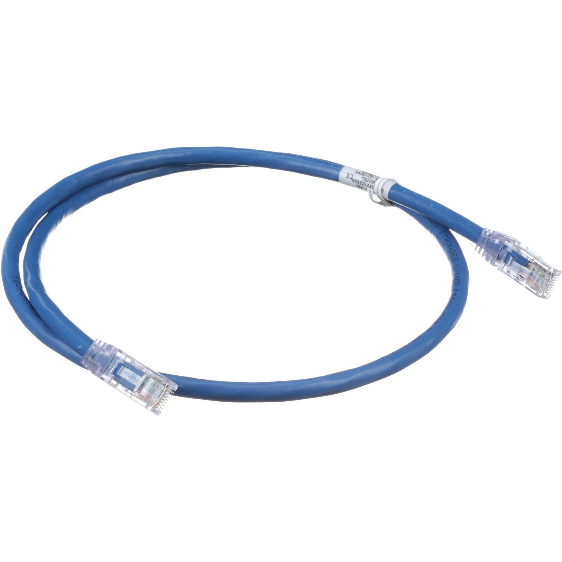 Panduit UTP6AX1 Cat 6A 24 AWG UTP Copper Patch Cord, 1 ft, White, Snag Resistant, Tangle-free, 10 Gbit/s Data Transfer Rate