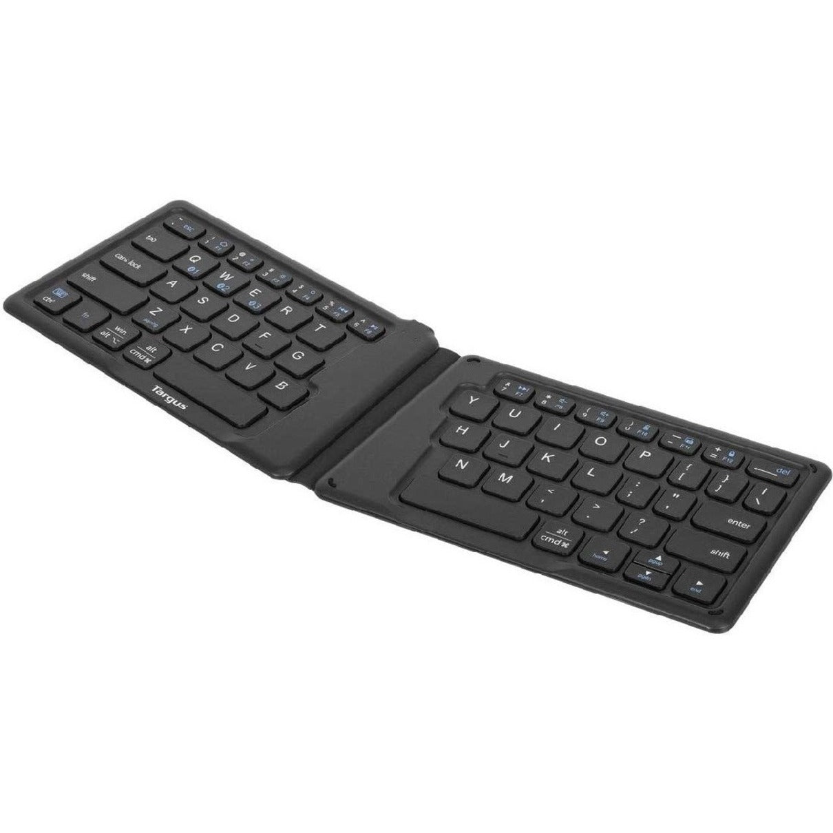 Targus AKF003US Ergonomic Foldable Bluetooth Antimicrobial Keyboard, Compact and Rechargeable