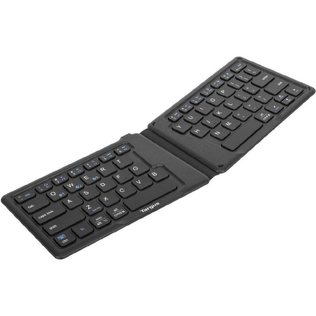 Targus AKF003US Ergonomic Foldable Bluetooth Antimicrobial Keyboard, Compact and Rechargeable