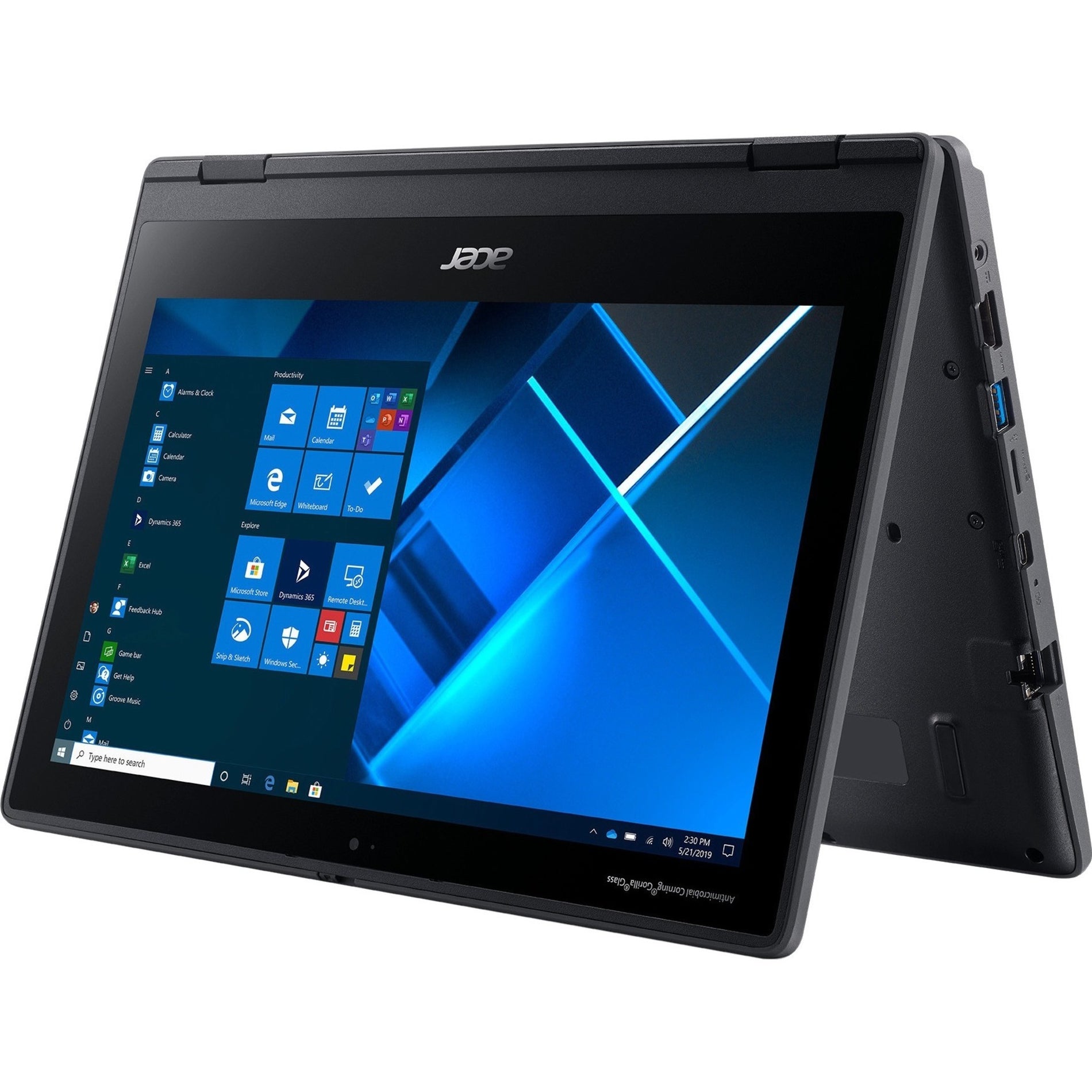 Acer NX.VNEAA.002 TravelMate Spin B3 TMB311R-31-C8GZ 2 in 1 Notebook, Windows 10 Pro, 11.6" HD Touchscreen, Intel Celeron N4020, 4GB RAM, 64GB Flash Memory